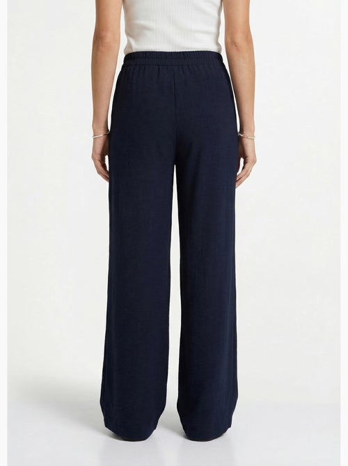 Pantalon fluide bicolore taille élastiquée - afibel - Kiabi