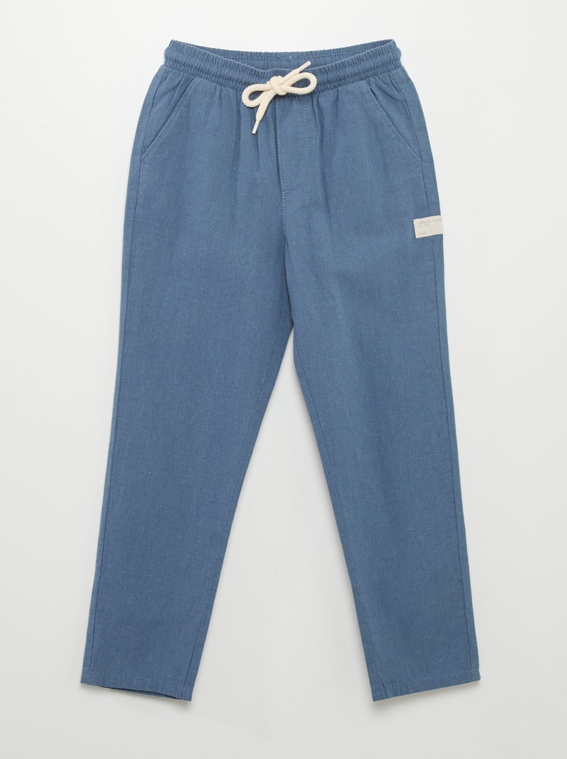 Pantalon fluide Bleu - Kiabi