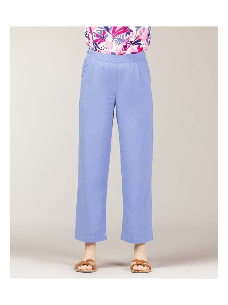 Pantalon fluide bleu Femme Bleu - Kiabi