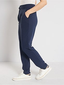 Pantalon fluide ceinturé - Kiabi