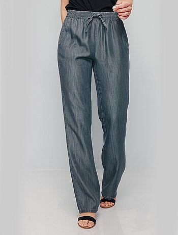 Pantalon fluide ceinture élastiquée - Afibel