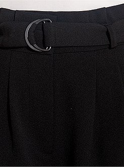 Pantalon fluide ceinturé - Kiabi