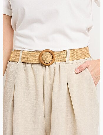 Pantalon fluide + ceinture tressée - AFIBEL