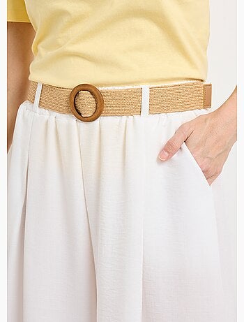 Pantalon fluide + ceinture tressée - AFIBEL