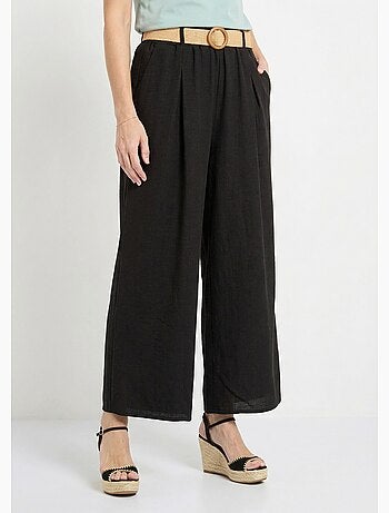 Pantalon fluide + ceinture tressée - AFIBEL
