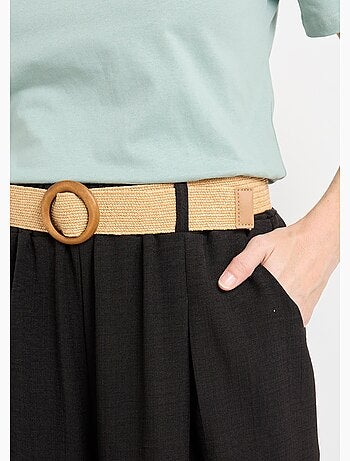 Pantalon fluide + ceinture tressée - AFIBEL
