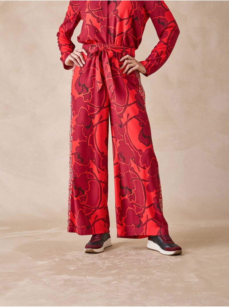Pantalon fluide coupe large - DAXON Rouge - Kiabi