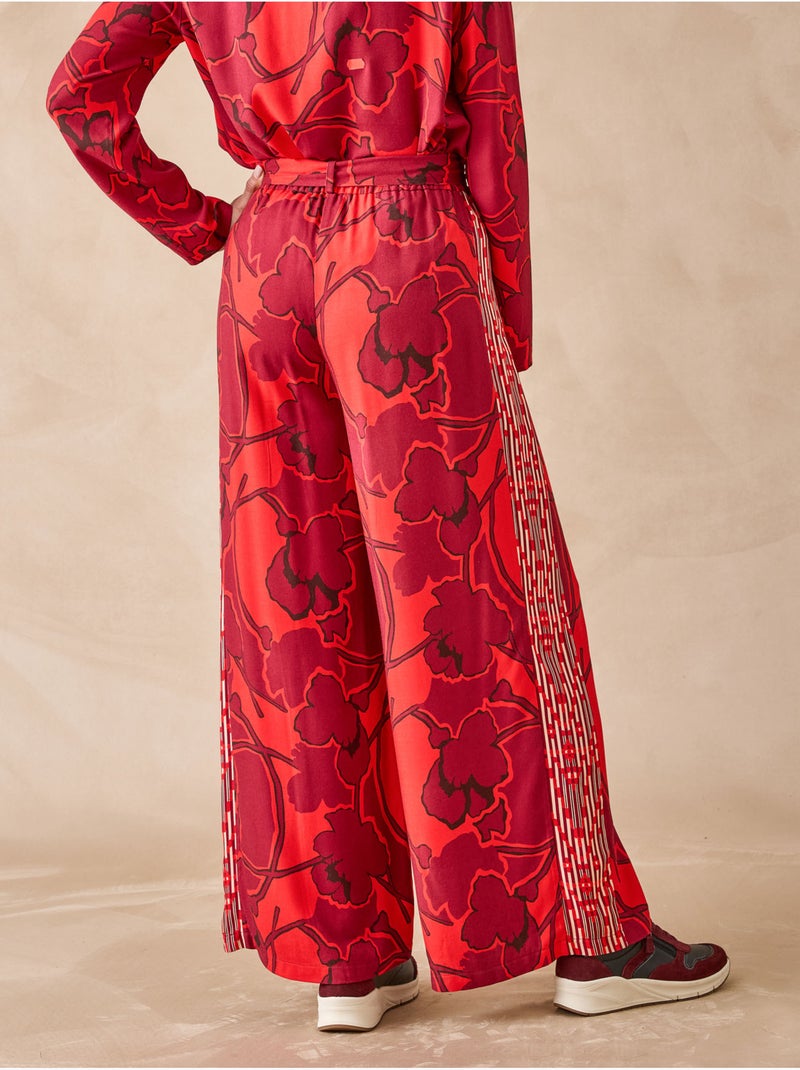 Pantalon fluide coupe large - DAXON Rouge - Kiabi