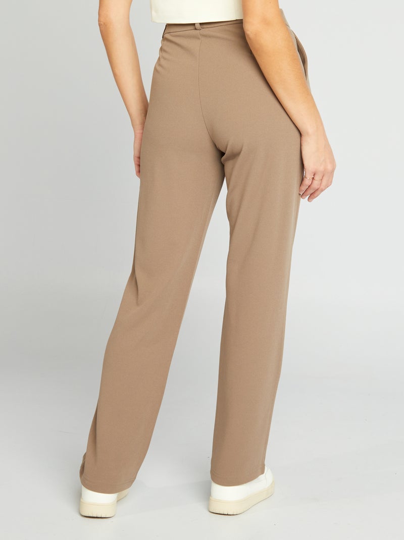 Pantalon fluide droit 'JDY' Beige - Kiabi