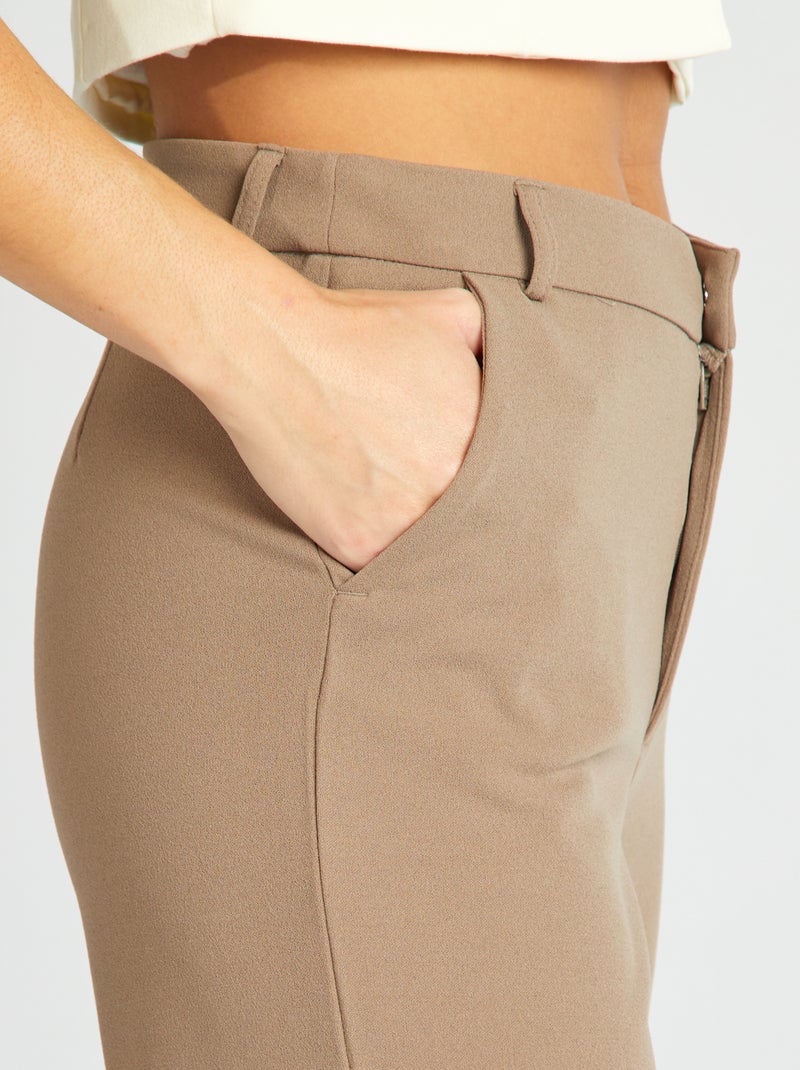 Pantalon fluide droit 'JDY' Beige - Kiabi