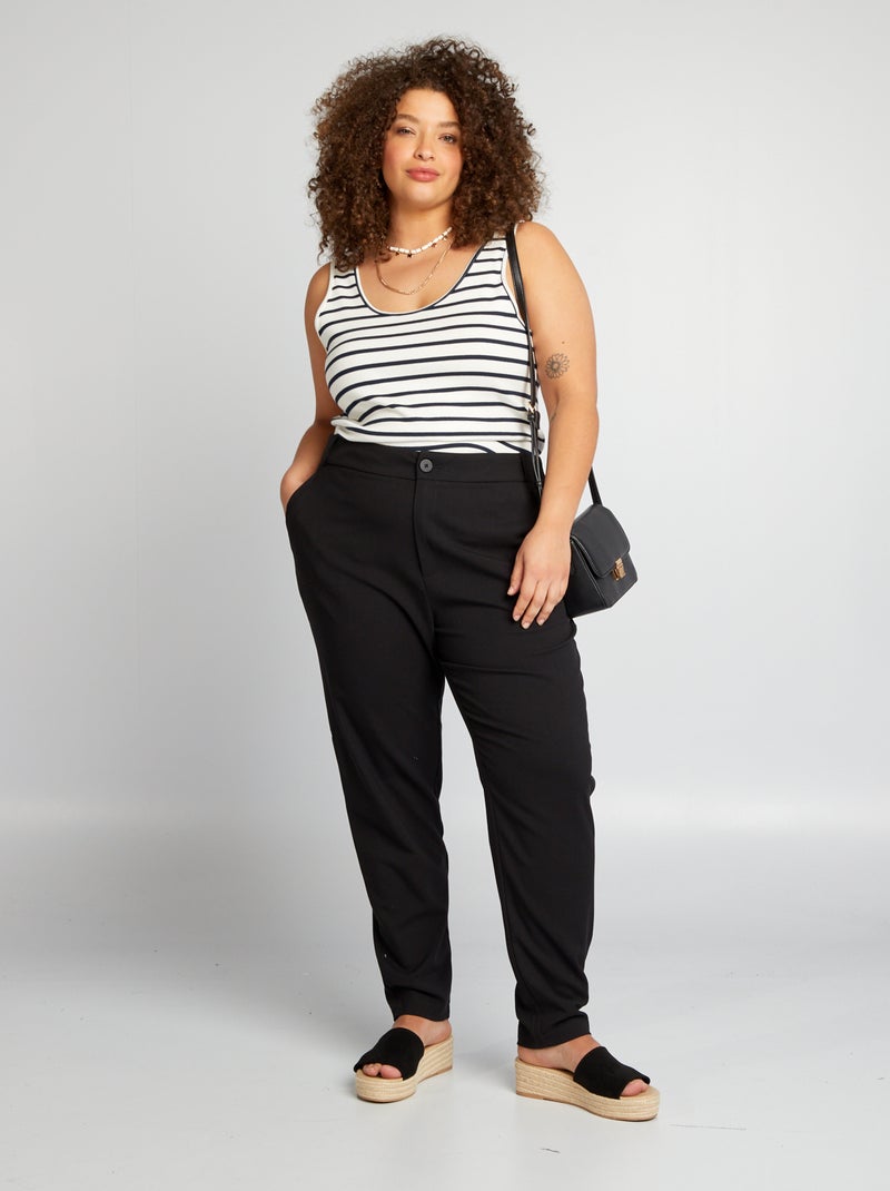 Pantalon fluide droit 'Only Carmakoma' noir - Kiabi