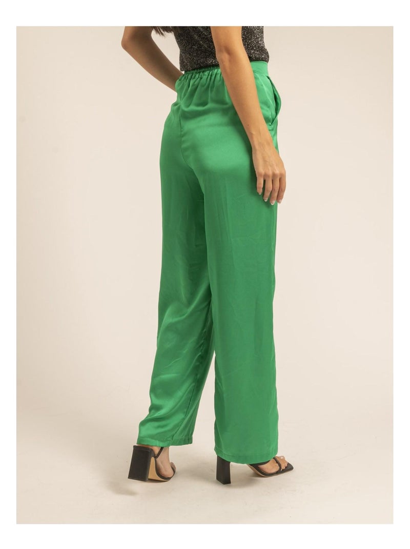 Pantalon fluide EDUARDA Vert - Kiabi