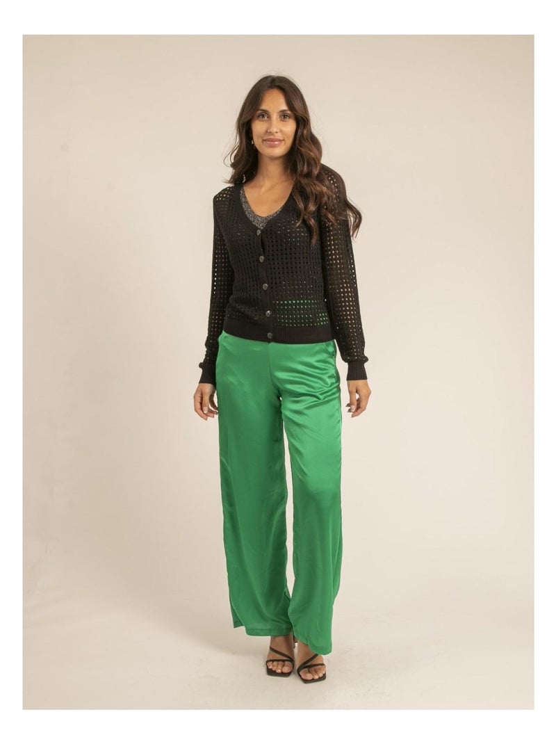 Pantalon fluide EDUARDA Vert - Kiabi