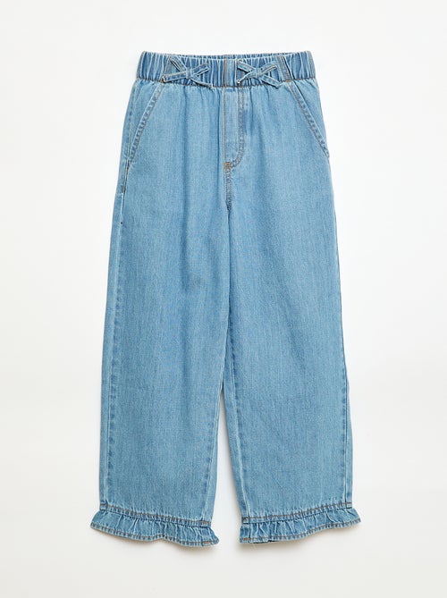 Pantalon fluide effet jean - Kiabi