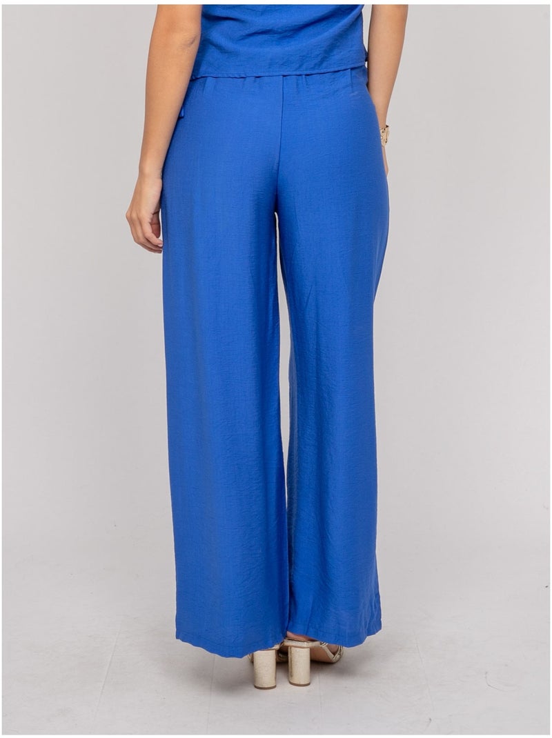 Pantalon fluide EJORDIE Bleu roi - Kiabi