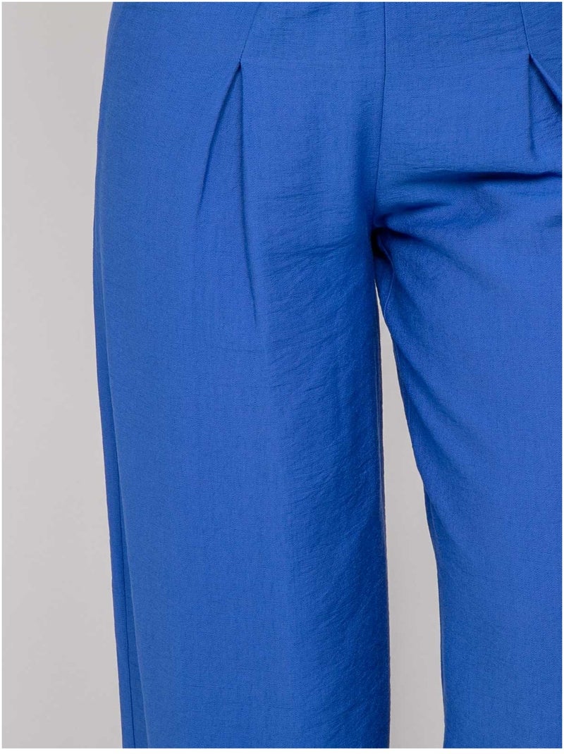 Pantalon fluide EJORDIE Bleu roi - Kiabi