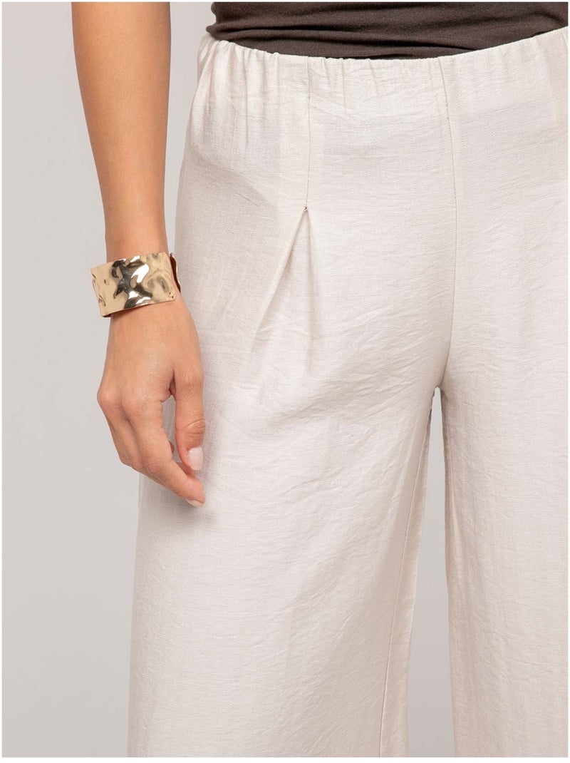 Pantalon fluide EJORDIE Ecru - Kiabi