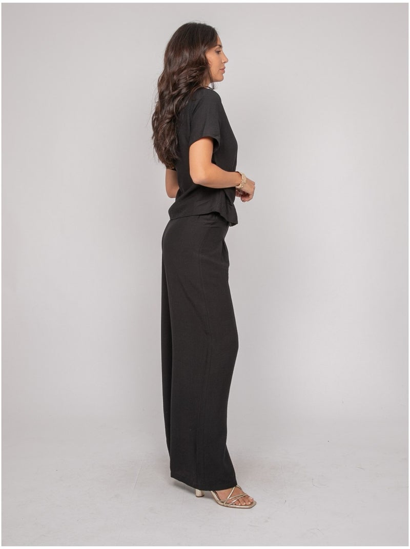 Pantalon fluide EJORDIE Noir - Kiabi