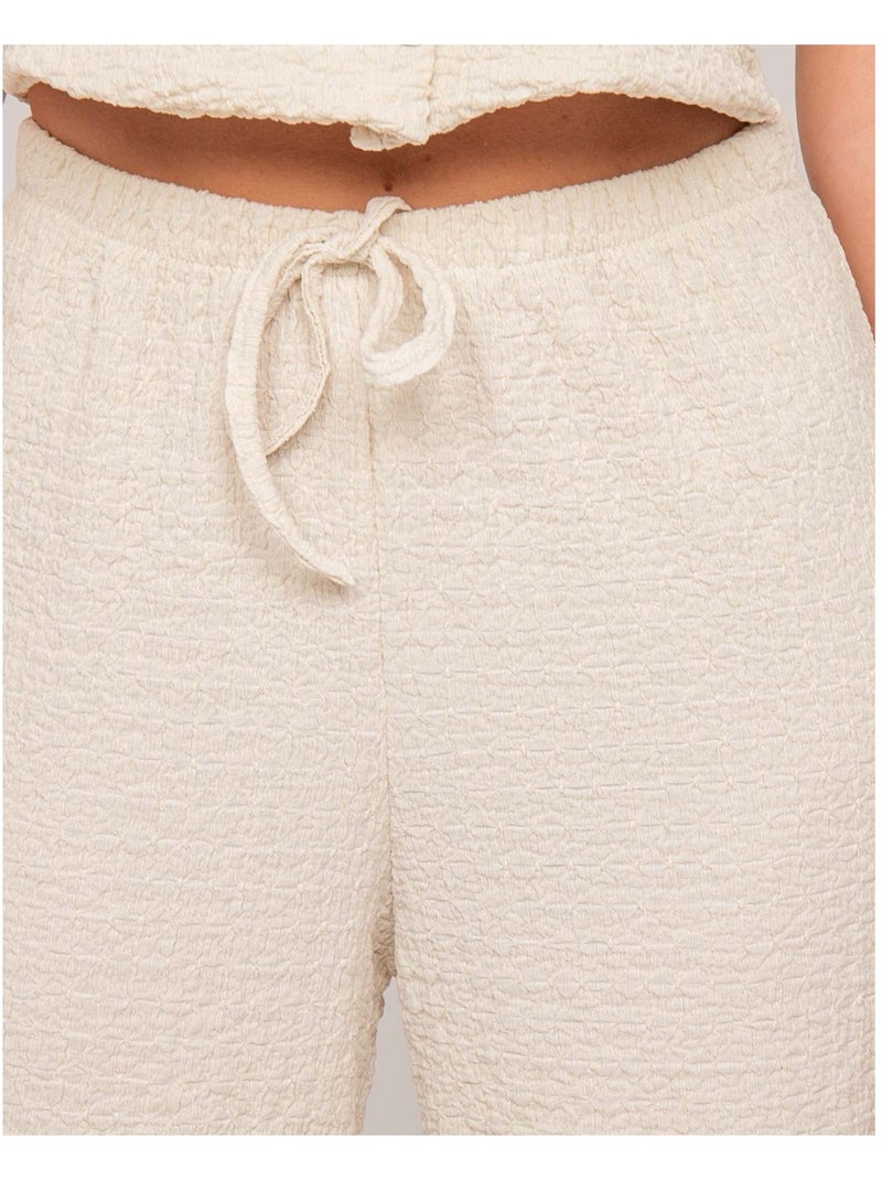 Pantalon fluide ELAIA Ecru - Kiabi