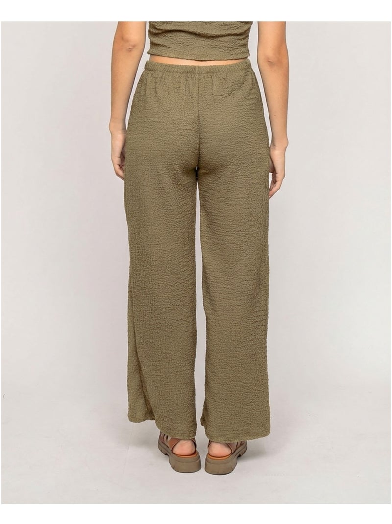 Pantalon fluide ELAIA Kaki - Kiabi