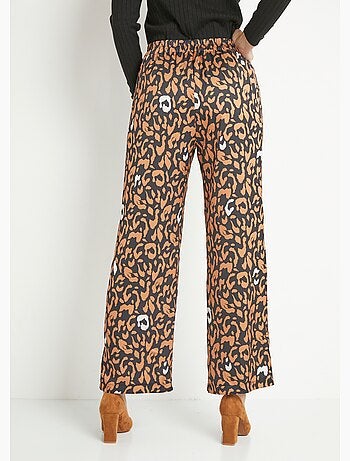 Pantalon fluide élastiqué motif léopard - AFIBEL