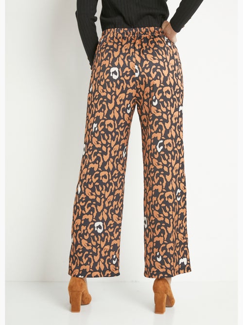Pantalon fluide élastiqué motif léopard - AFIBEL - Kiabi