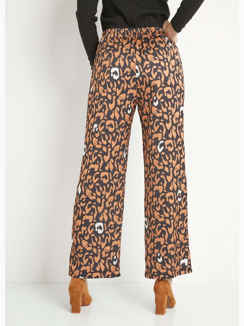 Pantalon fluide élastiqué motif léopard - AFIBEL N/A - Kiabi