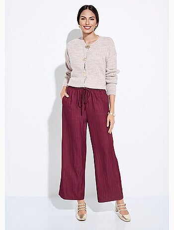 Pantalon fluide élastiqué twill uni - AFIBEL