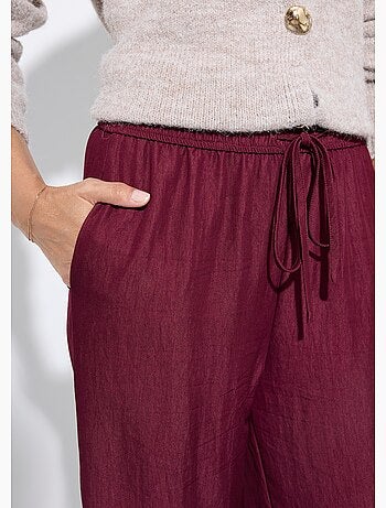 Pantalon fluide élastiqué twill uni - AFIBEL