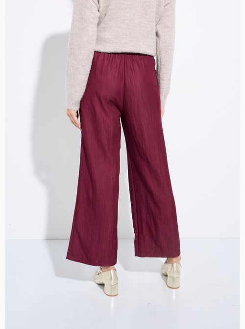 Pantalon fluide élastiqué twill uni - AFIBEL - Kiabi