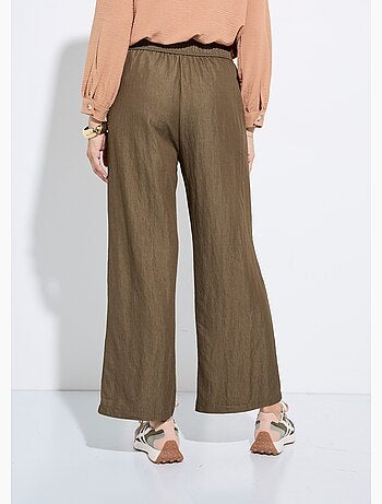 Pantalon fluide élastiqué twill uni - AFIBEL