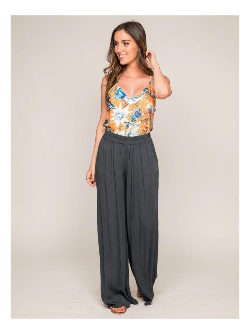 Pantalon fluide ELIA Bleu marine - Kiabi