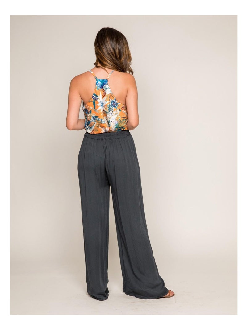 Pantalon fluide ELIA Bleu marine - Kiabi