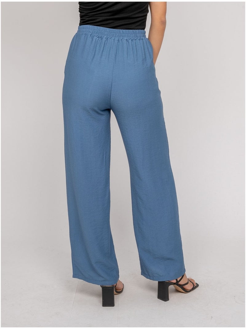 Pantalon fluide EMROSE Bleu - Kiabi