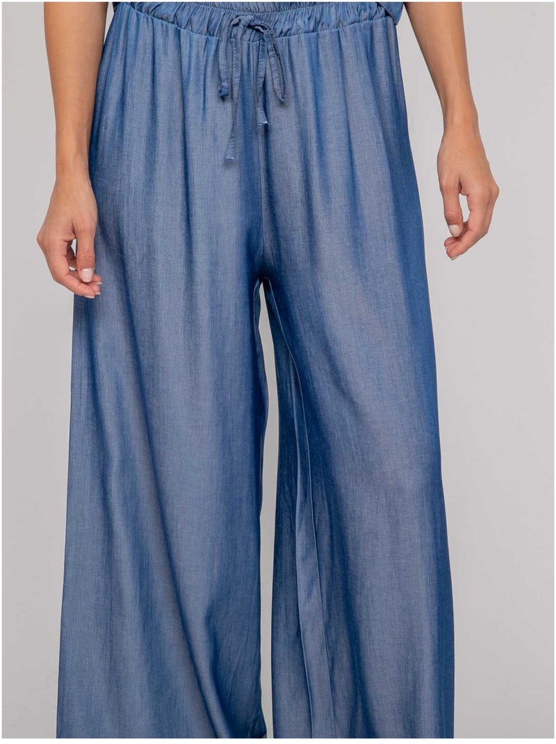 Pantalon fluide EMROSE Bleu - Kiabi
