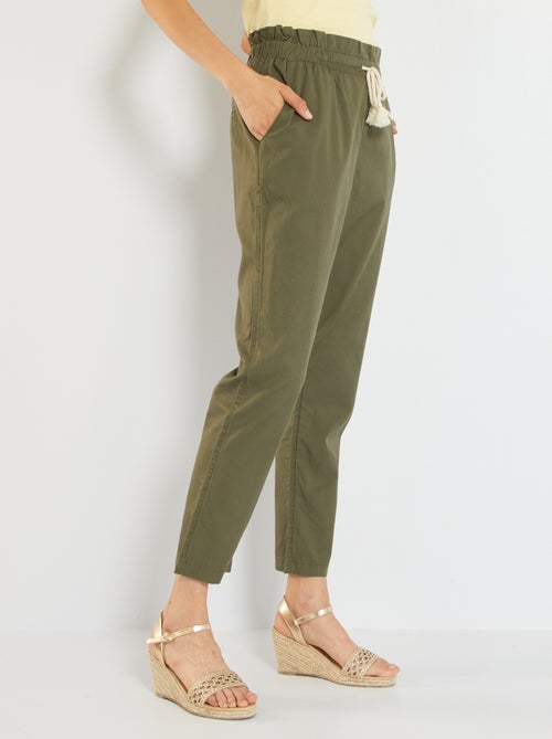 Pantalon fluide en lyocell - Kiabi