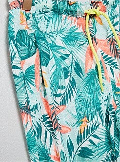 Pantalon fluide en maille gaufrée - Kiabi