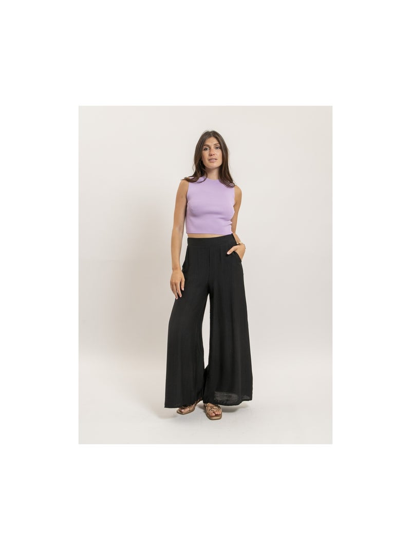 Pantalon fluide EPENE Noir - Kiabi