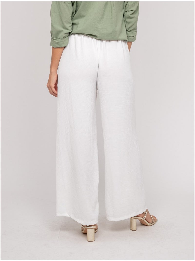 Pantalon fluide ERELL Blanc - Kiabi