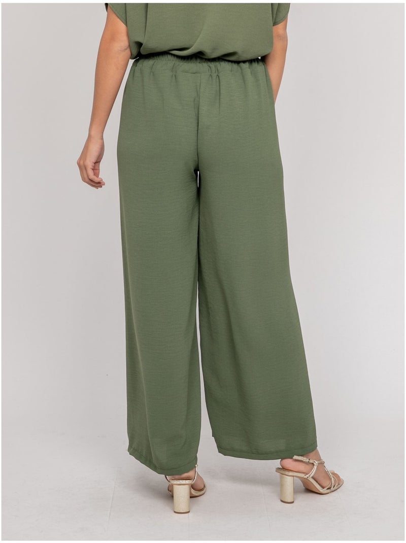 Pantalon fluide ERELL Kaki - Kiabi
