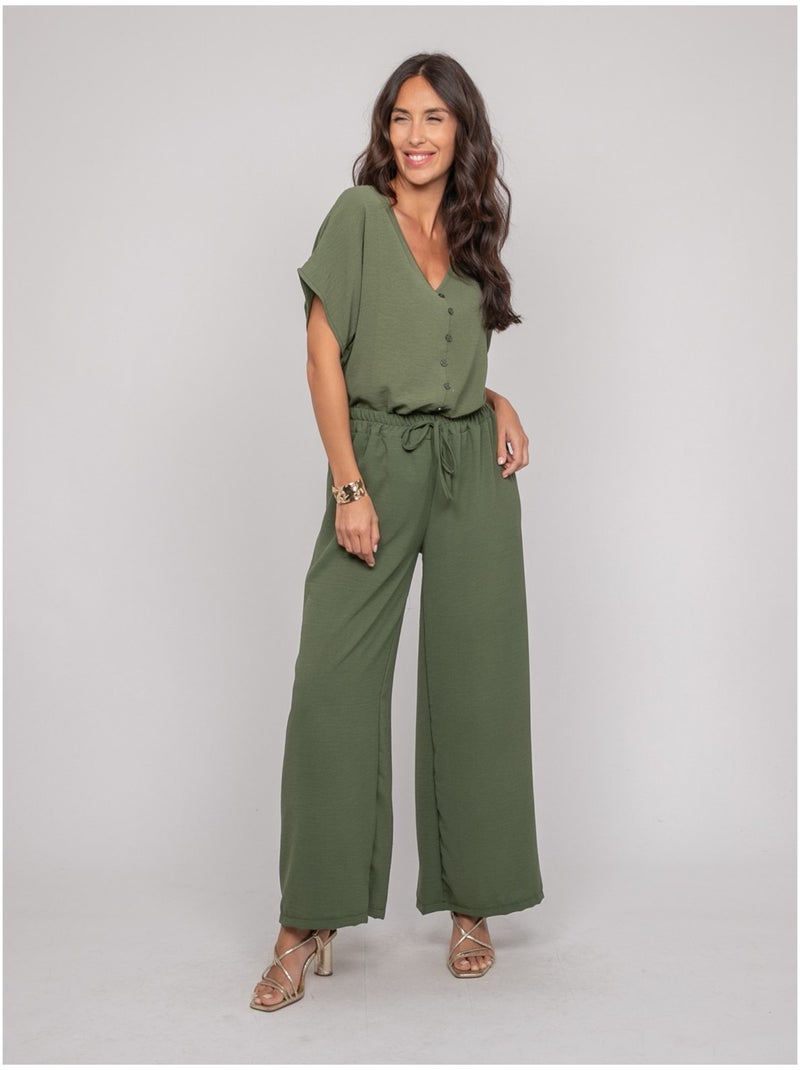 Pantalon fluide ERELL Kaki - Kiabi