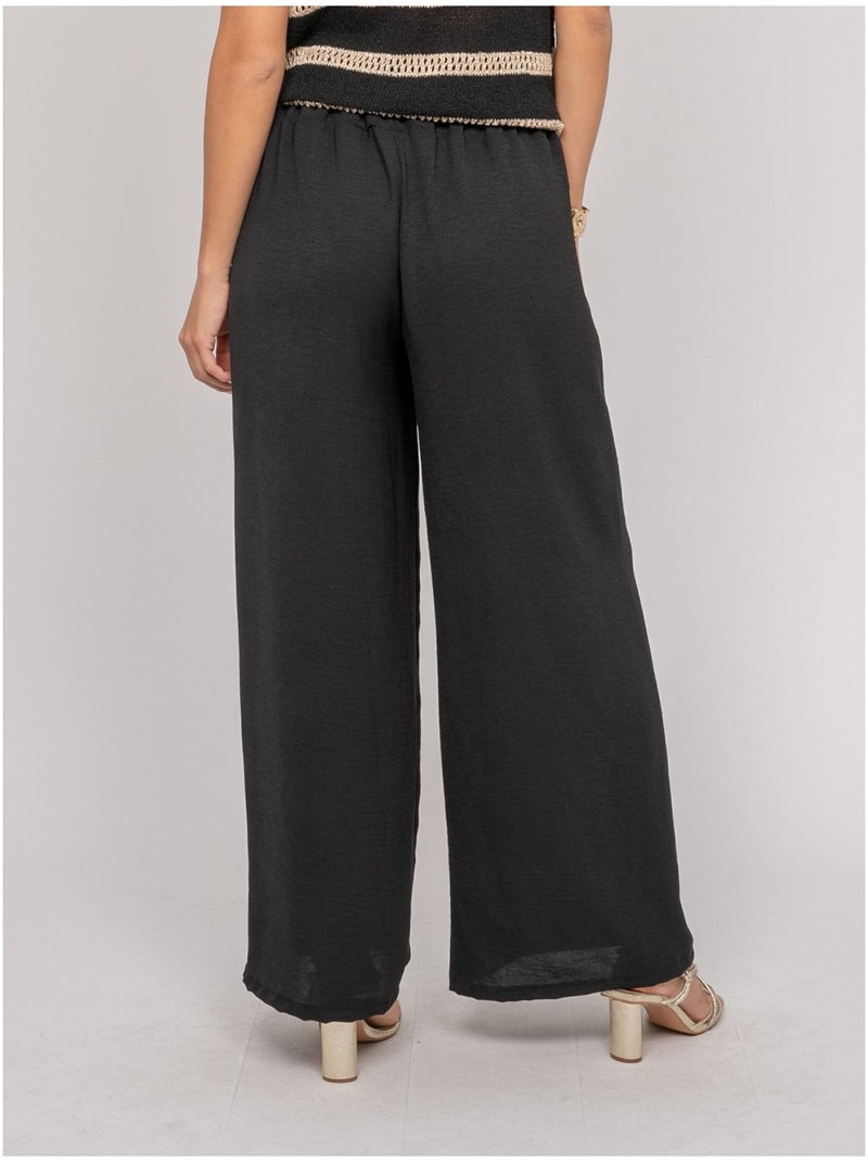 Pantalon fluide ERELL Noir - Kiabi