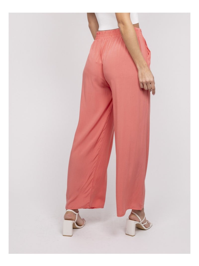 Pantalon fluide EVELYNE Orange corail - Kiabi