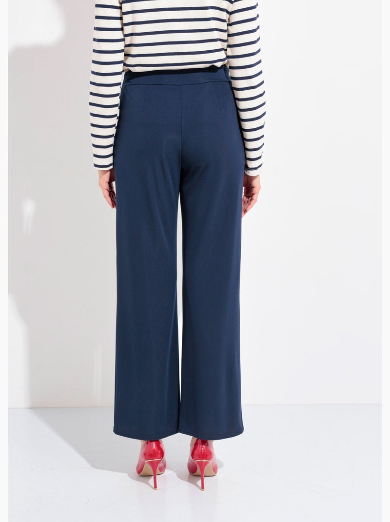 Pantalon fluide extensible à ceinturer - AFIBEL Bleu marine - Kiabi