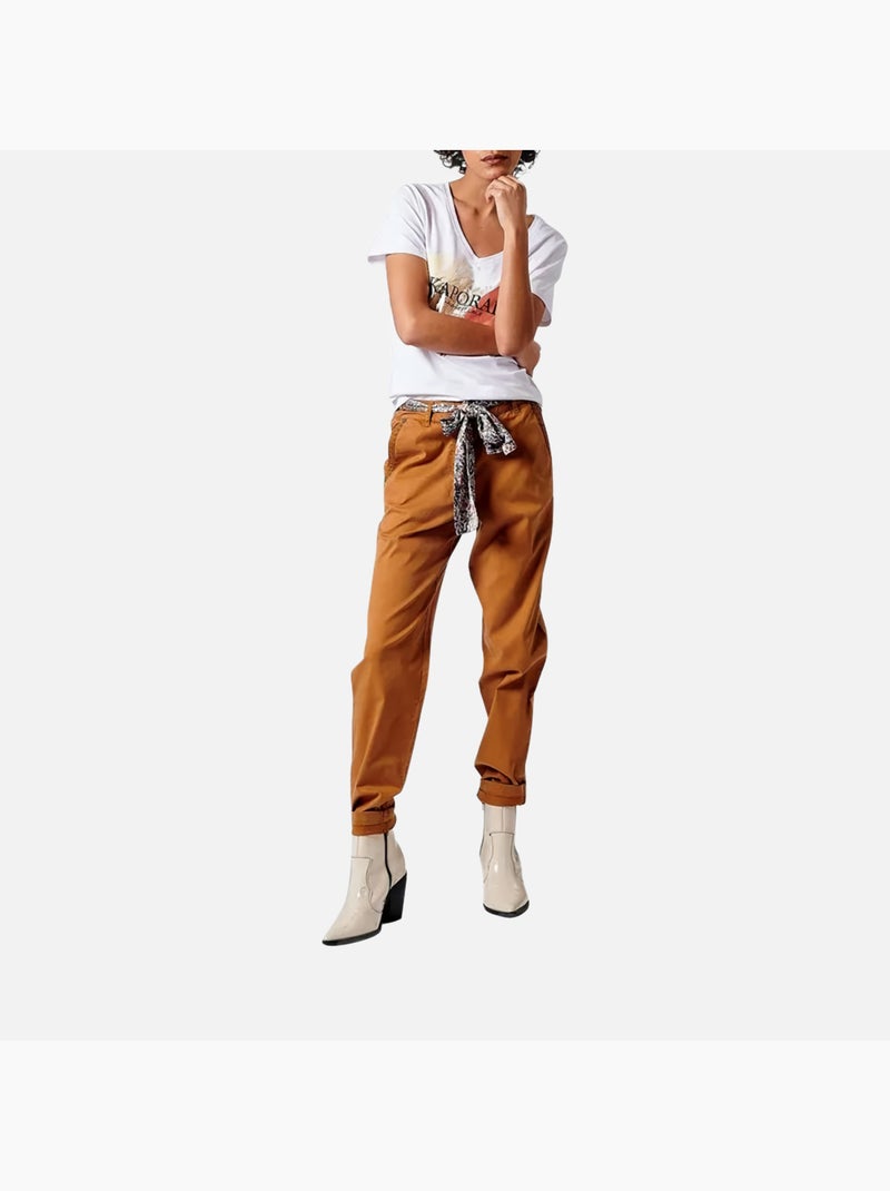 Pantalon fluide Femme Kaporal Marron cappuccino - Kiabi