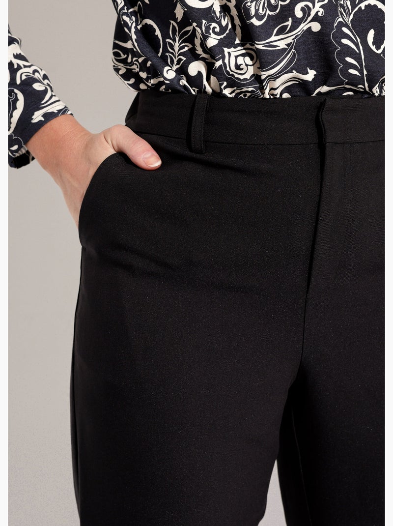 Pantalon fluide femme taille élastiquée - afibel Noir - Kiabi
