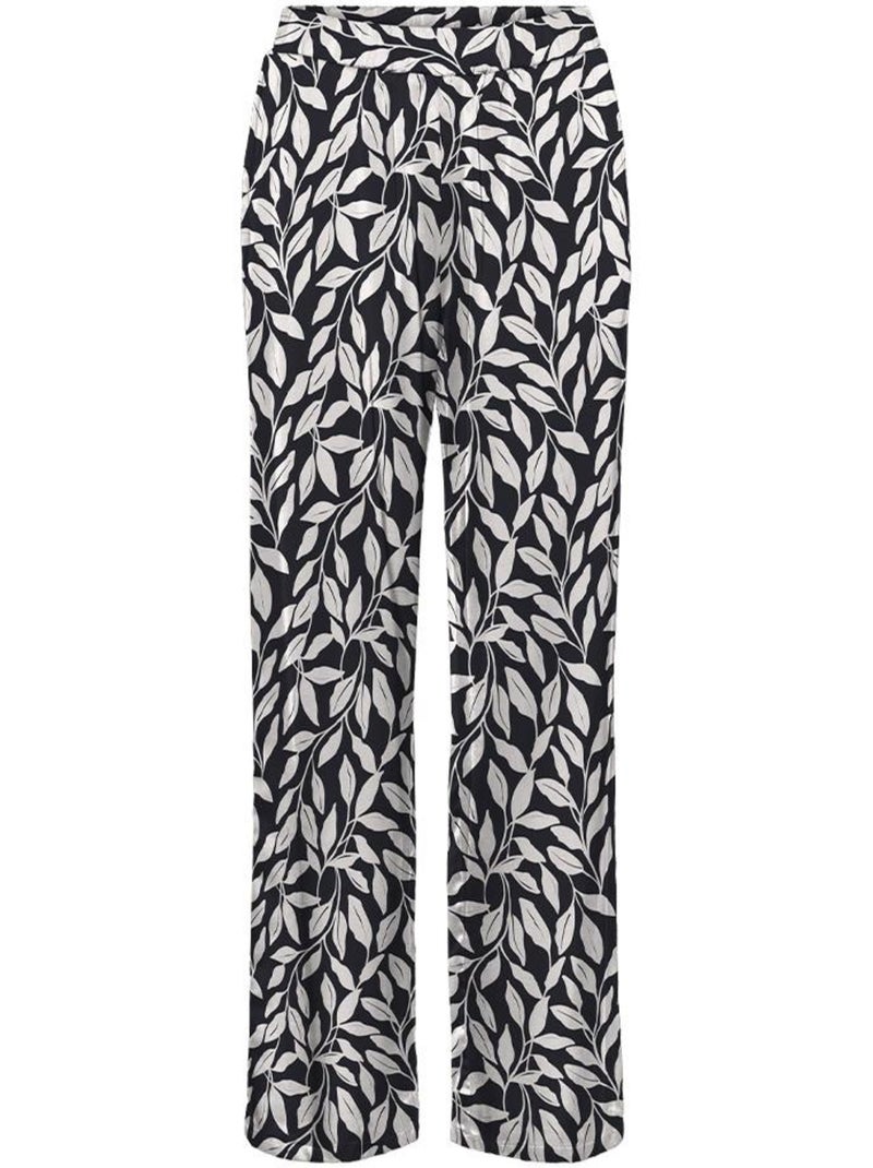 Pantalon fluide Femme Vero Moda Trousers Noir Blanc - Kiabi