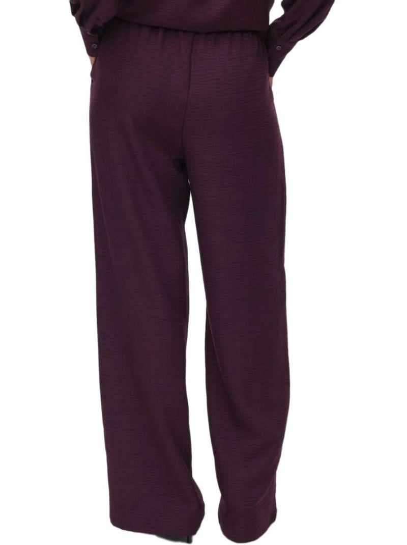 Pantalon fluide Femme Vero Moda Violet prune - Kiabi