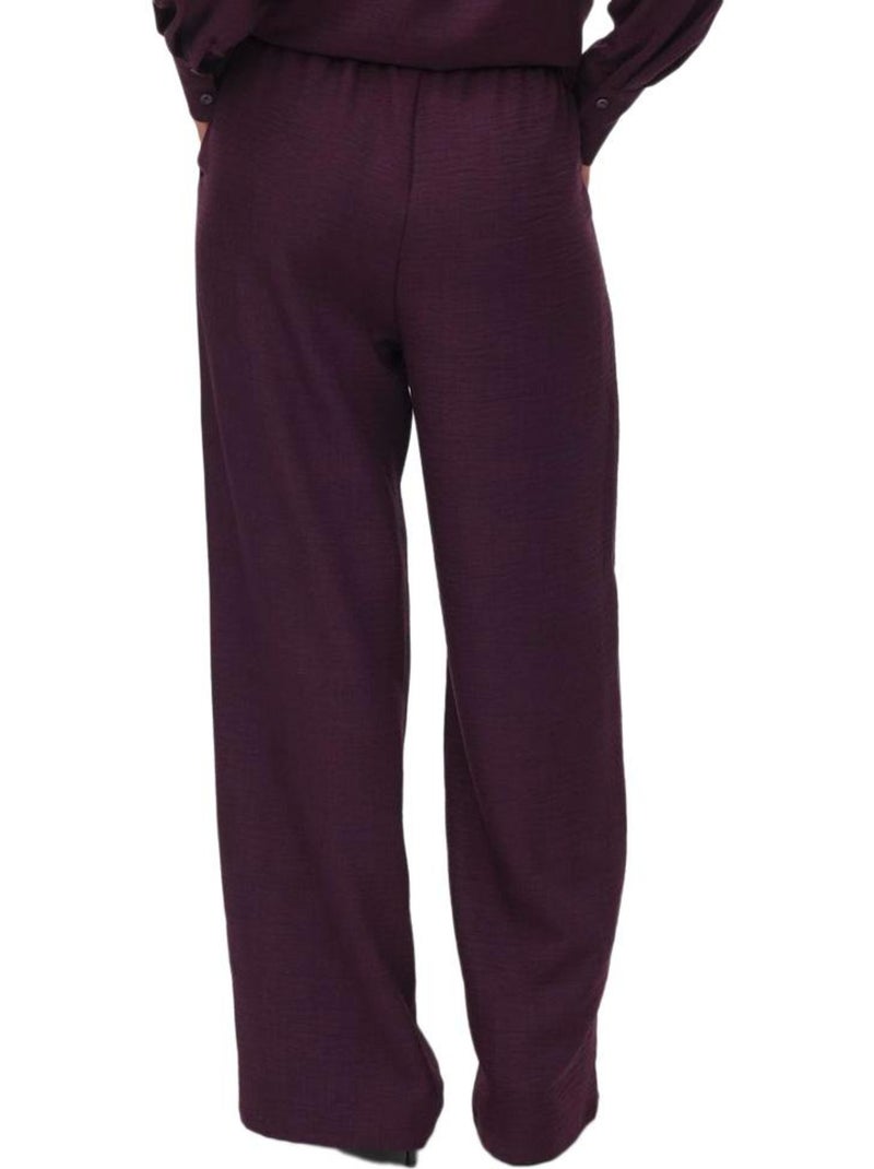 Pantalon fluide femme vero moda Violet prune - Kiabi