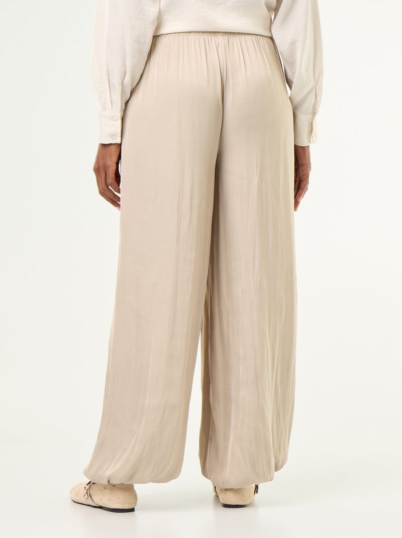 Pantalon fluide forme balloon Gris - Kiabi